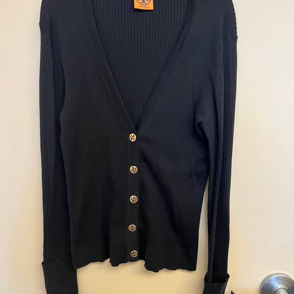 Like new Tory Burch black cardigan